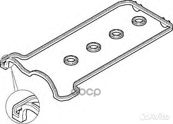 Прокладка крышки гбц полиакриловый каучук merce