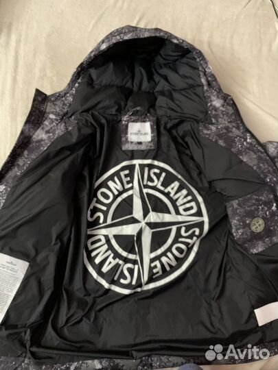 Зимний пуховик stone island raso gommato