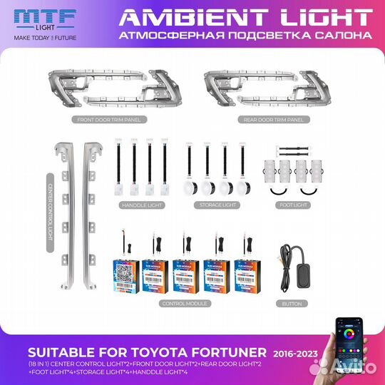 LED подсветкf MTF light для Fortuner AN160 (2015-2