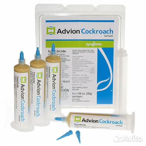 Advion cockroach за 4 штуки. Упаковка