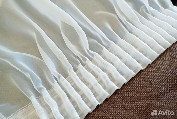 Тюль-Вуаль Белый Турецкая(с утяжелителем)