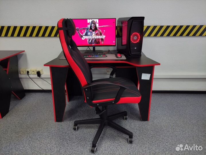 Игровое кресло Bloody Черно-красное