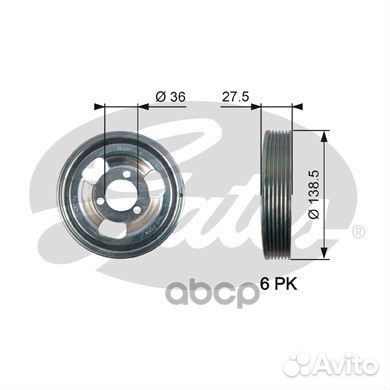 TVD1117 gates Шкив коленвала TVD1117 Gates