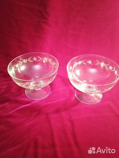 Вазочка-креманка-вареньица на ножке (стекло СССР)