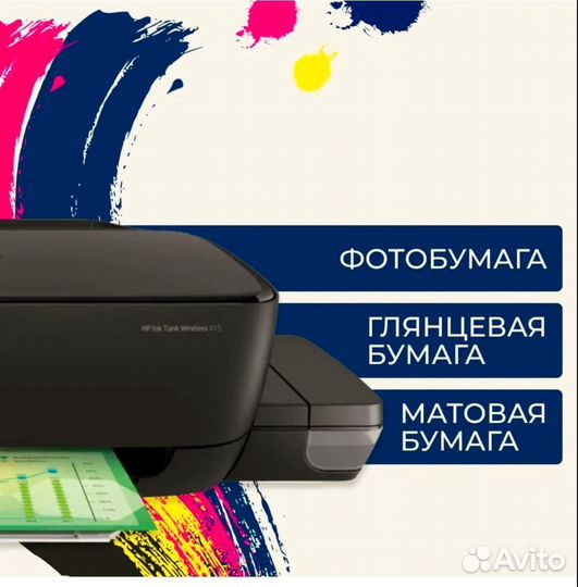 Мфу струйное HP Ink Tank Wireless 415, цветн. WiFi