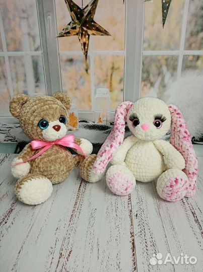 Мишка, зайка ручной работы