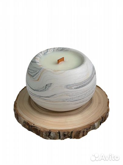 Ароматическая свеча в гипсе Домашний уют