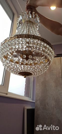 Люстра чехословакия Zeleznobrodske sklo