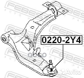 Опора шаровая переднего нижнего рычага 02202Y4
