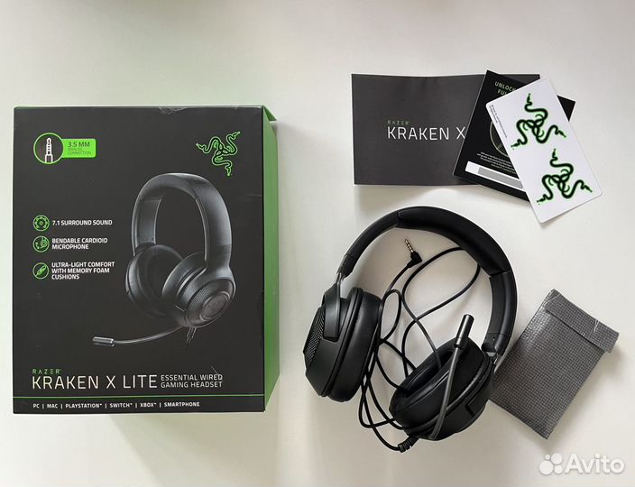 Игровые наушники Razer Kraken X Lite