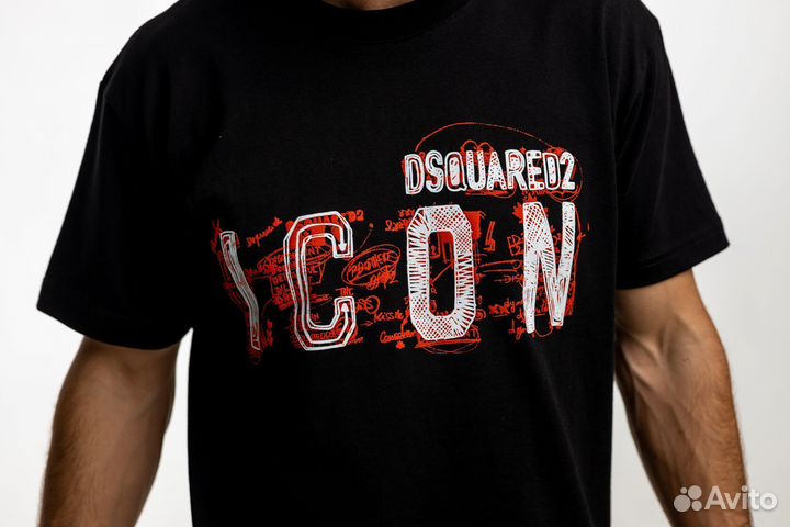 Футболка Dsquared2 Icon цвет чёрный 56 (XXL)