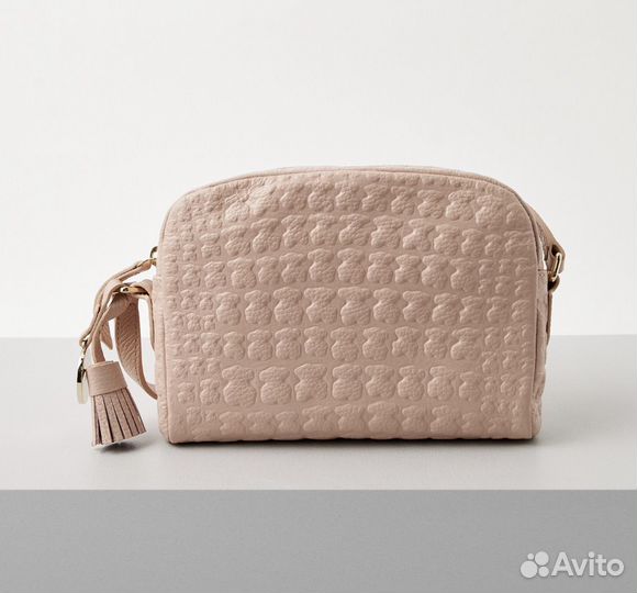 Сумка Tous с брелком розовая, кожа