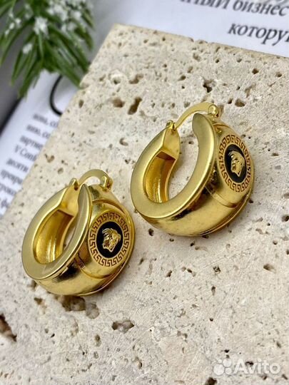 Серьги Версаче versace premium