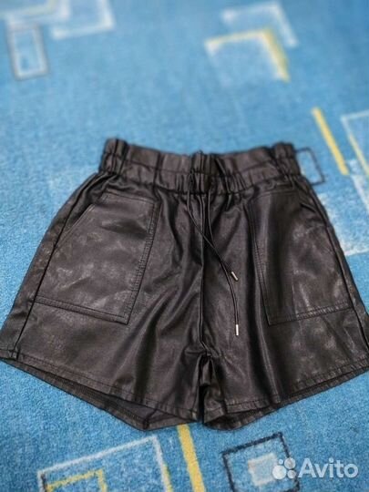 Шорты женские кожаные