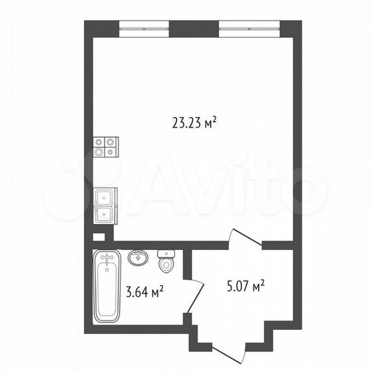 Квартира-студия, 31,9 м², 3/23 эт.