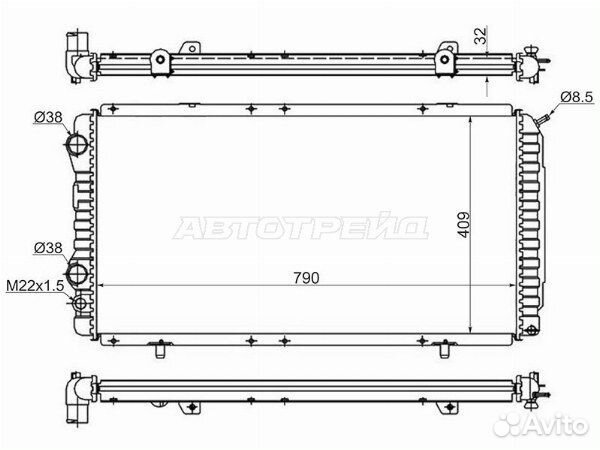Радиатор citroen jumper, citroen jumper 94-06, fiat ducato, fiat ducato (X244) 94-06, fiat ducato/so