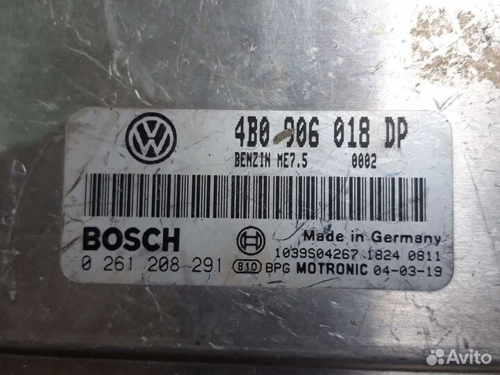 Эбу двигателя Volkswagen Passat (4B0906018DP)