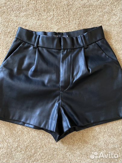 Шорты женские кожаные