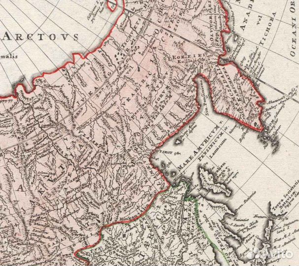 Карта России и Тартарии при Анне Иоанновне, 1739