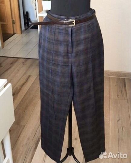 12 storeez брюки р 42 женские в клетку
