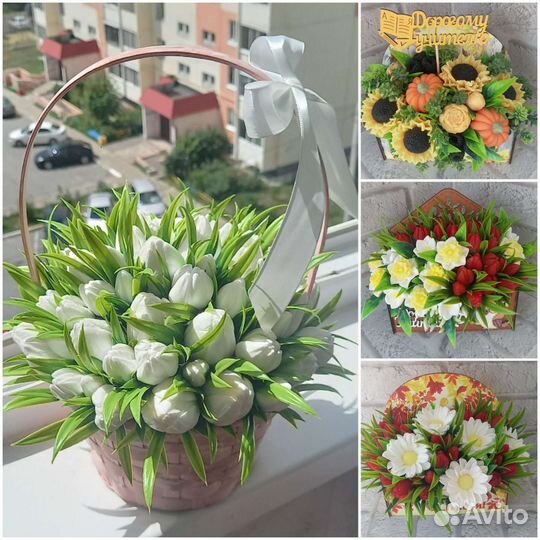 Букет из мыла ручной работы