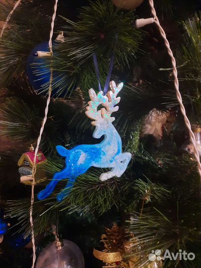 Новогодние игрушки из эпоксидной смолы