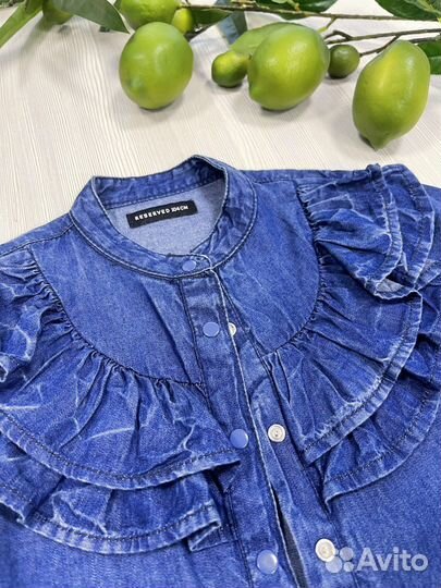 Рубашка джинсовая на девочку 104