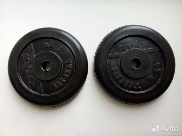 Блины обрезиненные titan 5кг 2шт