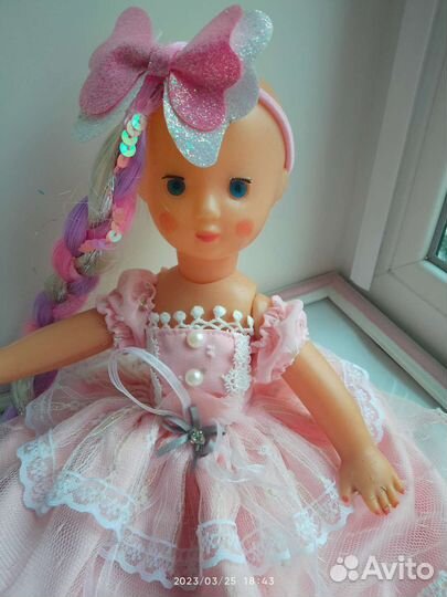 Кукла паричковая антикварная 50 х годов