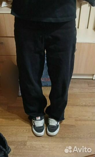 Джинсы чёрные бэгги