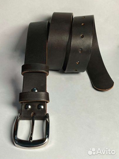 Мужской кожаный ремень ручной работы