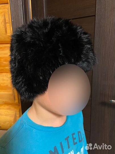 Шапка норковая вязаная