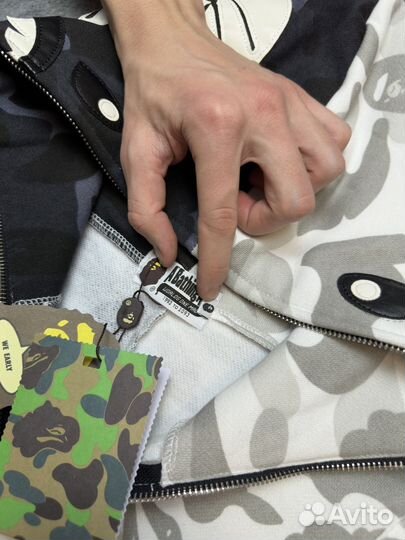 Толстовка на молнии Bape Shark