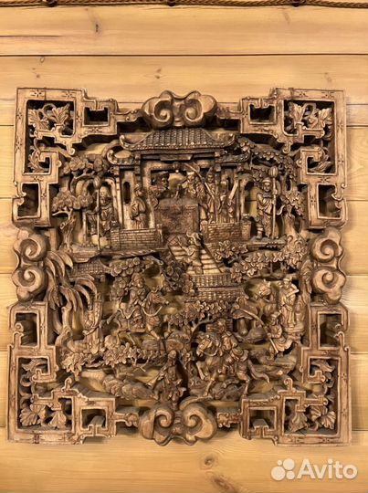 Резные картины из дерева