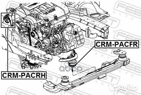 Опора двигателя chrysler pacifica -08 прав