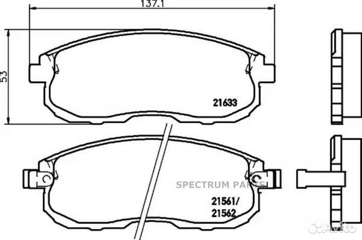 Колодки тормозные дисковые перед (PF-2201A) nisshi