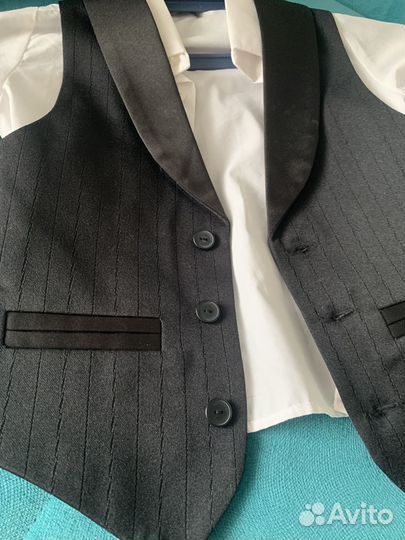 Шикарная Рубашка детская с жилетом