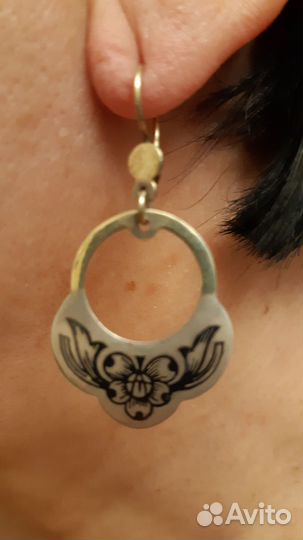 Браслет и серьги. Северная чернь