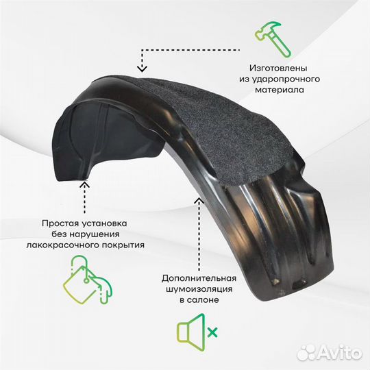 Подкрылок с шумкой Renault Kaptur 04/2016- п.лев