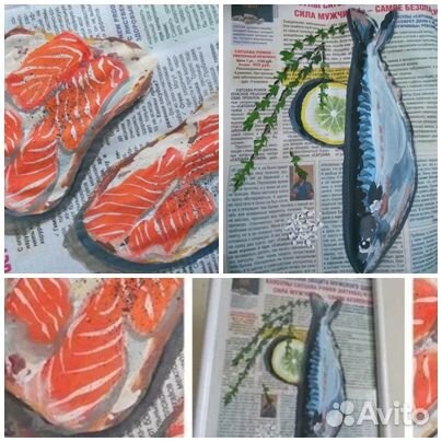 Картины акварель цветы пейзаж кошки птицы этюды