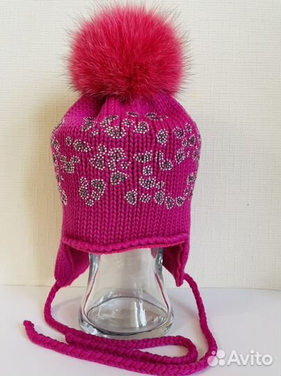 Шапка зимняя Regina с меховым помпоном