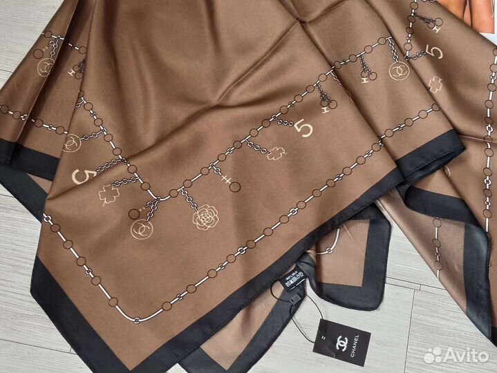 Платок Шелковый Chanel бронза