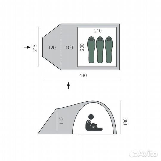 Палатка трехместная Spring 3 BTrace