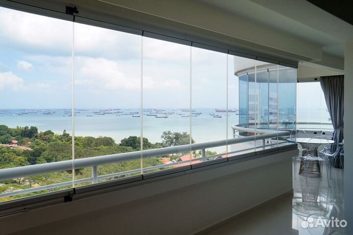 Безрамное остекление террас