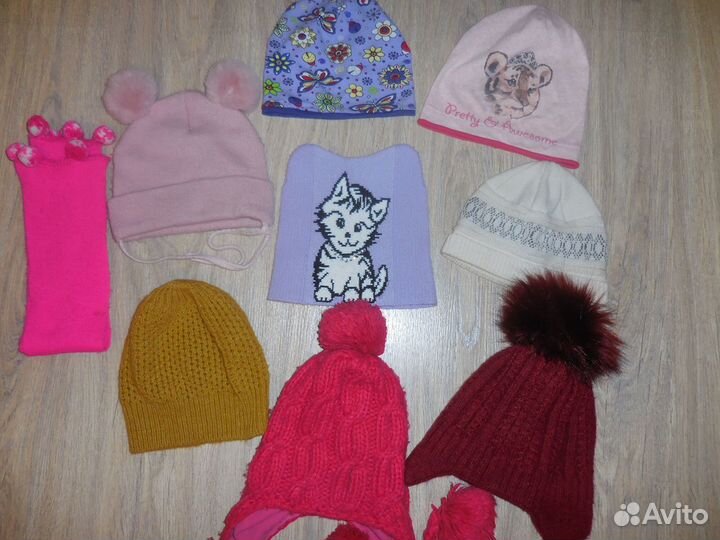 Шапка на девочку Зимняя, Демисезонная от 44 до 54р