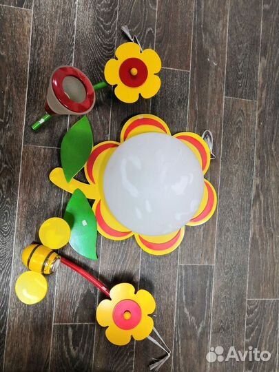 Трио детских светильников цветочная поляна