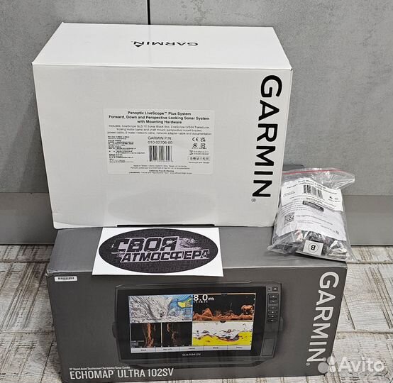 Комплект Garmin echomap ultra 102 + LVS 34 + 0 deg