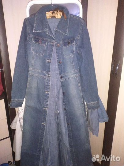 Джинсовый плащ