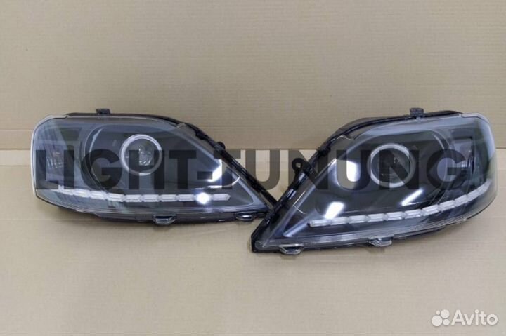 Фары Ларгус Би-Линзы с круглыми глазками +дхо