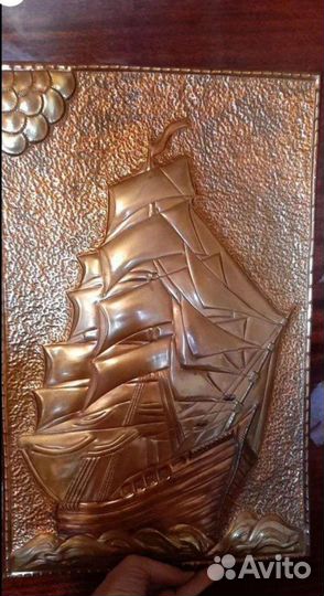 Картина медная чеканка СССР